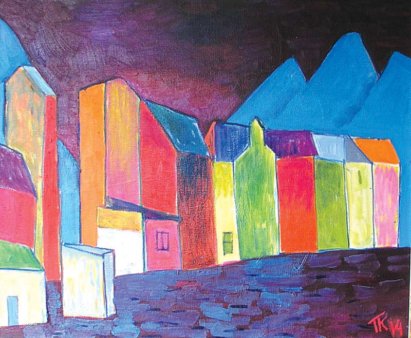 Composition with houses